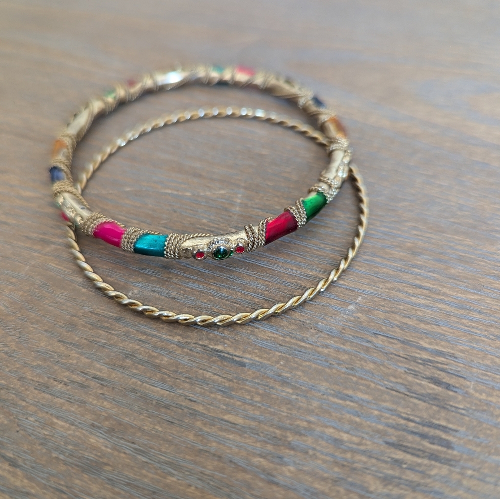 Elegant Colorful Bracelet Duo